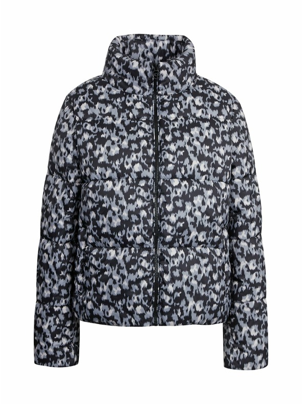 Orsay Geacă matlasată cu model gri și negru pentru femei ORSAY