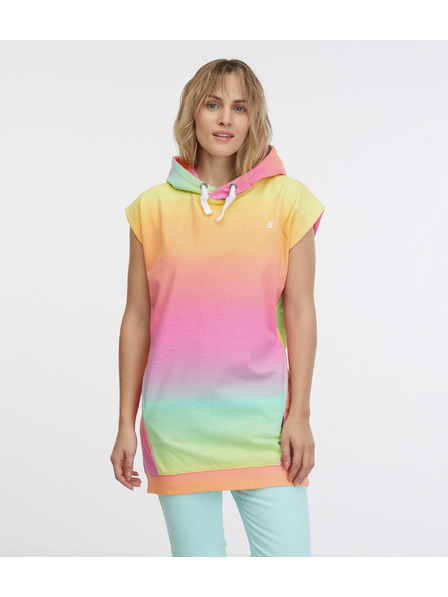 Sam 73 Hanorac cu mânecă scurtă pentru femei, galben și roz SAM 73 Mabel