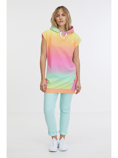 Sam 73 Hanorac cu mânecă scurtă pentru femei, galben și roz SAM 73 Mabel