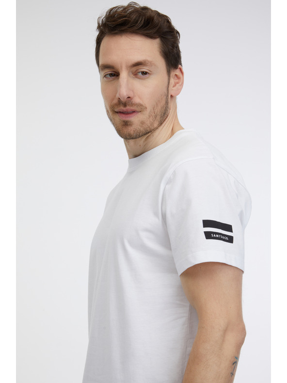 Sam 73 Tricou polo alb pentru bărbați SAM 73 Joey