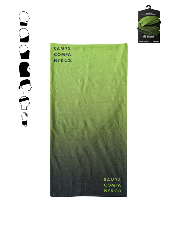 Sam 73 Eșarfă multifuncțională verde SAM 73