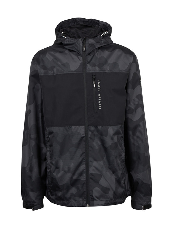 Sam 73 Jachetă militară SAM73 Lachlan neagră și gri pentru bărbați