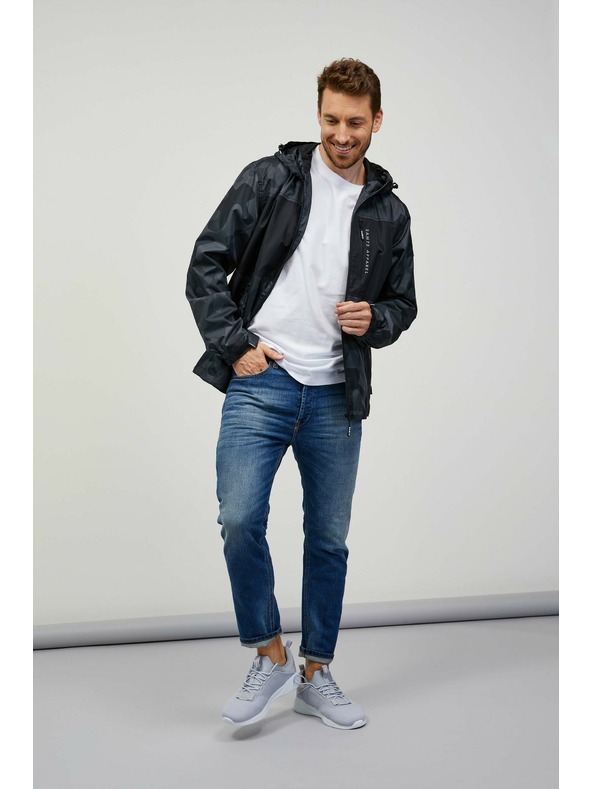 Sam 73 Jachetă militară SAM73 Lachlan neagră și gri pentru bărbați