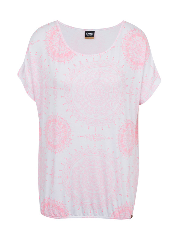 Sam 73 Tricou cu model pentru femei alb și roz SAM73 Taurus