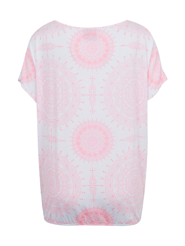 Sam 73 Tricou cu model pentru femei alb și roz SAM73 Taurus