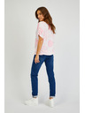 Sam 73 Tricou cu model pentru femei alb și roz SAM73 Taurus