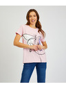 Sam 73 Tricou imprimat roz pentru femei SAM73 Musca