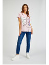 Sam 73 Tricou imprimat roz pentru femei SAM73 Musca