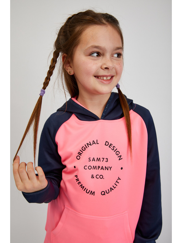 Sam 73 Hanorac albastru și roz pentru fete SAM73 Draco