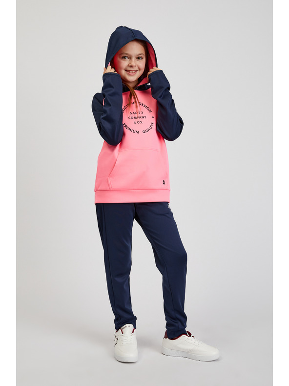Sam 73 Hanorac albastru și roz pentru fete SAM73 Draco