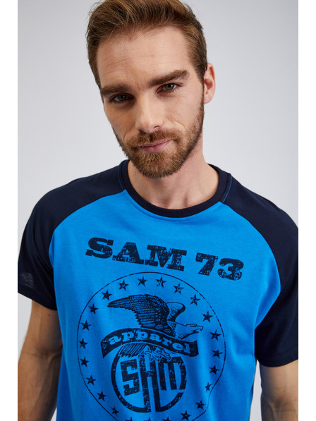 Sam 73 Tricou albastru pentru bărbați SAM 73 Jordan