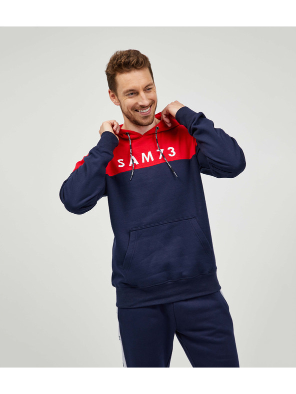 Sam 73 Hanorac roșu și albastru pentru bărbați SAM 73 Eldos