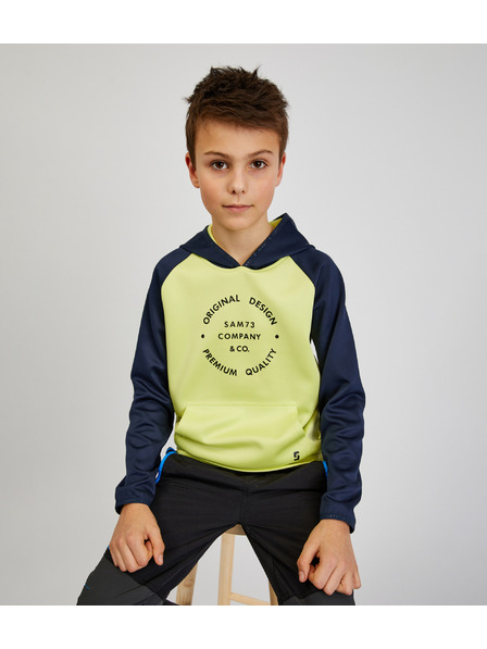 Sam 73 Hanorac albastru și galben pentru băieți SAM73 Draco