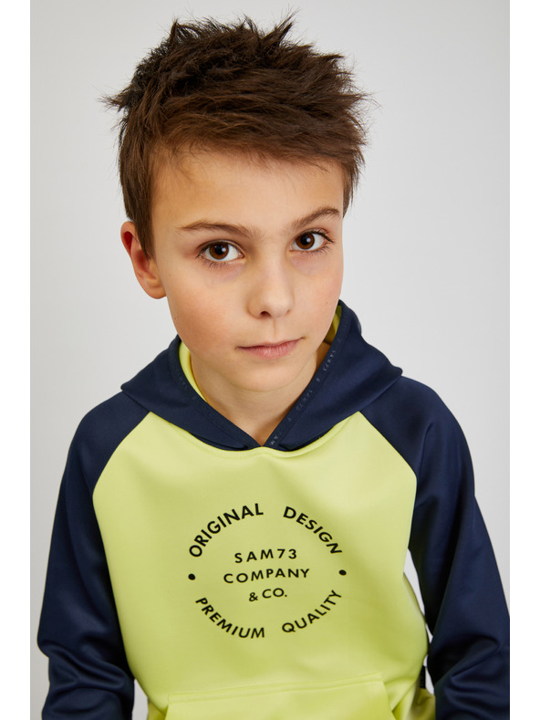 Sam 73 Hanorac albastru și galben pentru băieți SAM73 Draco