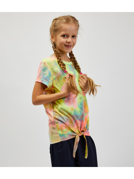 Sam 73 Tricou cu model turcoaz și galben pentru fete SAM73 Auriga