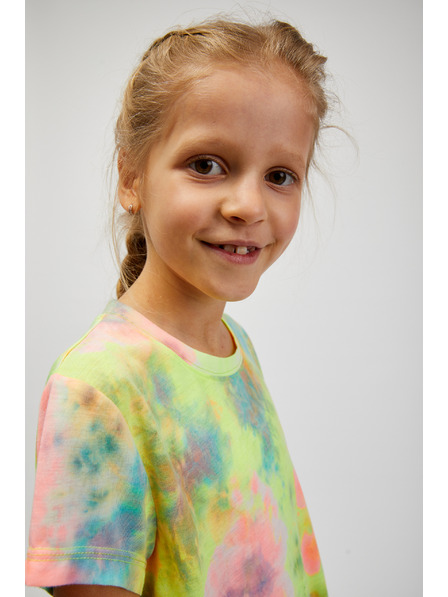 Sam 73 Tricou cu model turcoaz și galben pentru fete SAM73 Auriga