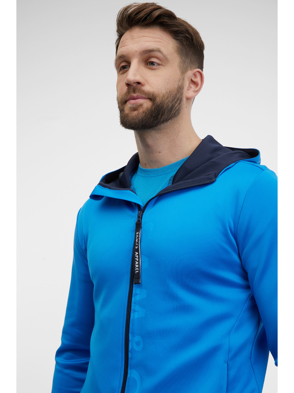 Sam 73 Hanorac albastru cu fermoar pentru bărbați SAM 73 Emanuel