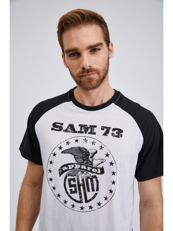 Sam 73 Tricou alb pentru bărbați SAM 73 Jordan