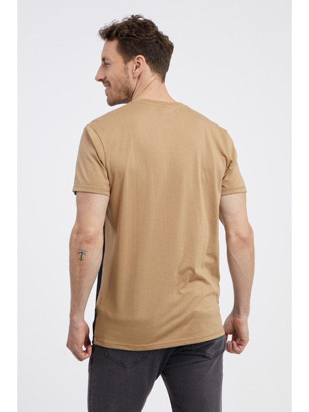 Sam 73 Tricou negru și maro pentru bărbați SAM 73 Seamus