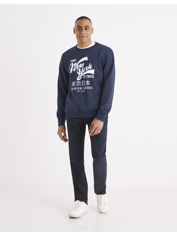 Celio Blugi cu croială dreaptă Celio C15 albastru închis pentru bărbați