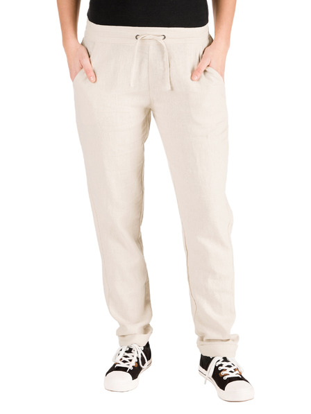 Sam 73 Pantaloni crem din in pentru femei SAM 73