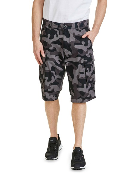 Sam 73 Pantaloni scurți pentru bărbați cu model gri închis SAM 73 John