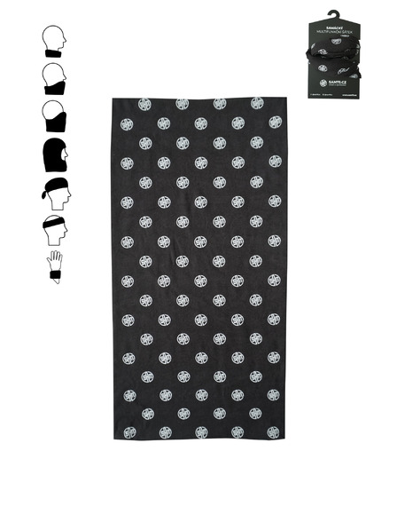 Sam 73 Eșarfă multifuncțională cu model negru SAM 73