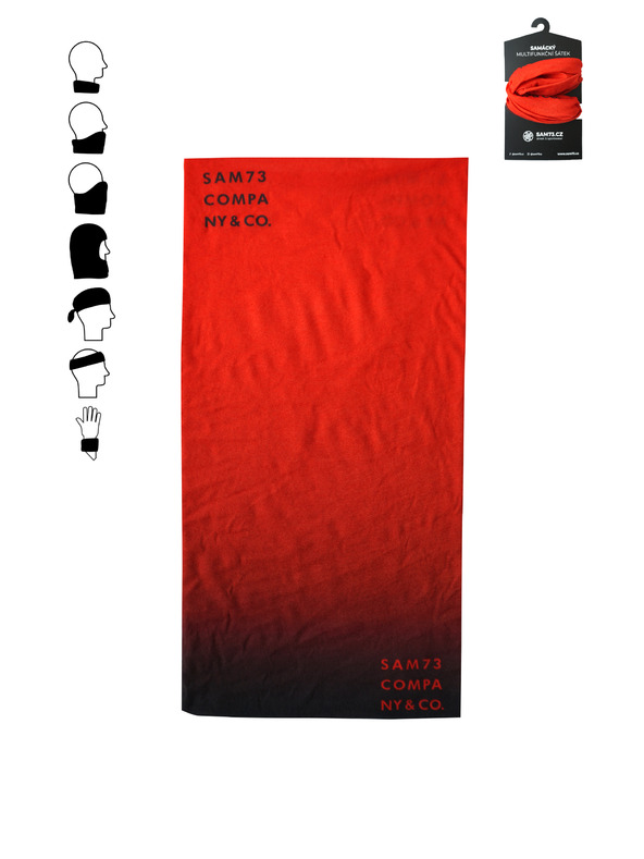 Sam 73 Eșarfă multifuncțională roșie SAM 73