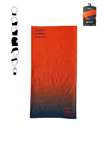 Sam 73 Eșarfă multifuncțională portocalie SAM 73