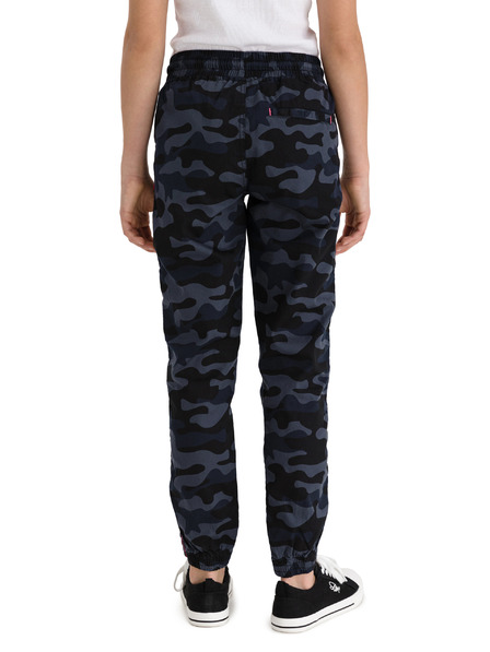 Sam 73 Pantaloni de camuflaj albastru închis pentru fete SAM 73