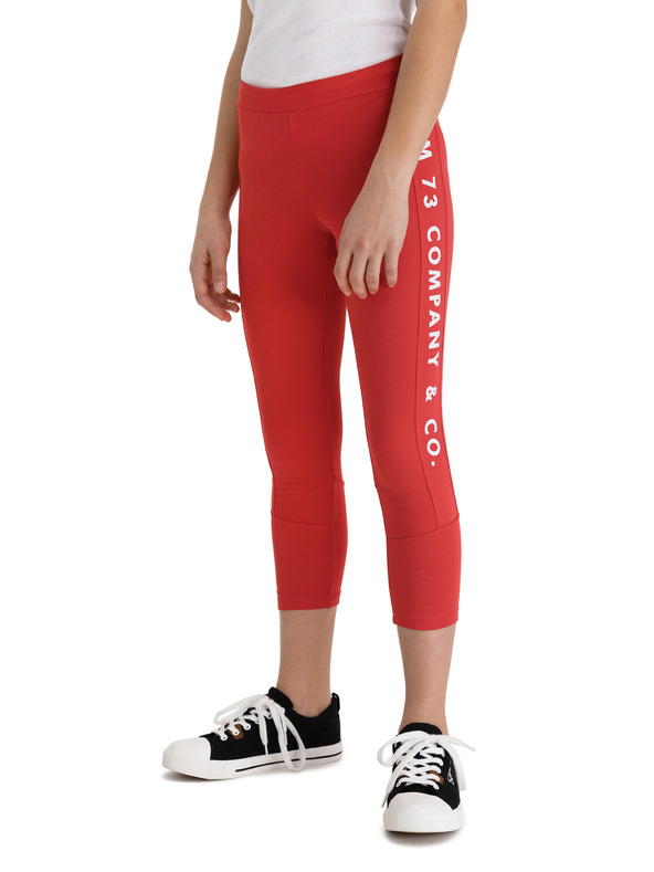 Sam 73 Leggings roșii pentru fete cu imprimeu SAM 73
