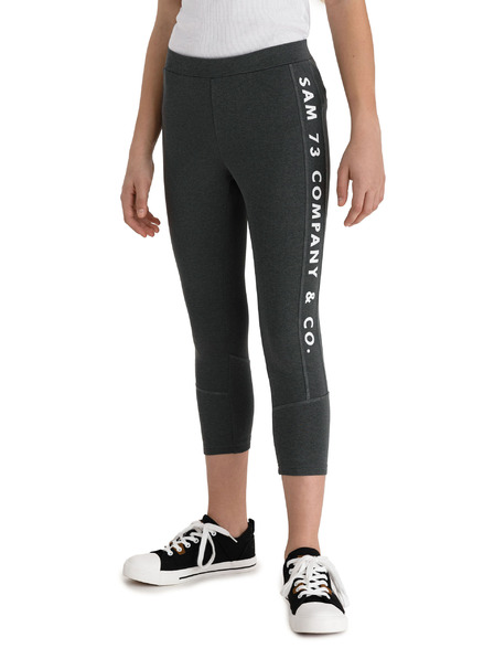 Sam 73 Leggings pentru fete cu imprimeu gri închis SAM 73