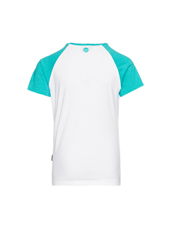 Sam 73 Tricou verde și alb pentru fete cu imprimeu SAM 73
