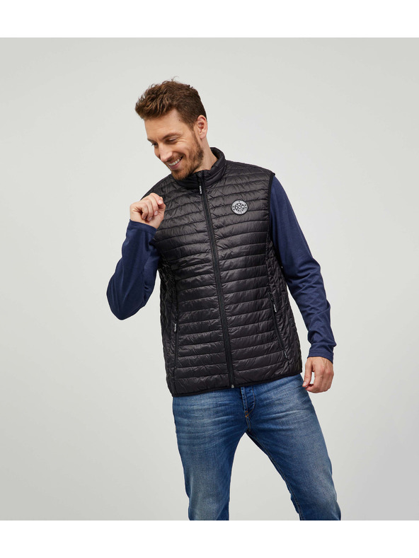 Sam 73 Vestă matlasată pentru bărbați gri închis Sam 73