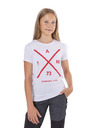 Sam 73 Tricou alb pentru fete cu imprimeu SAM 73