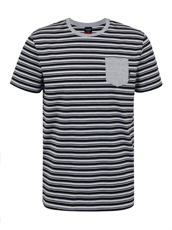 Sam 73 Tricou bărbătesc cu dungi gri SAM 73 Martin