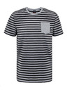 Sam 73 Tricou bărbătesc cu dungi gri SAM 73 Martin