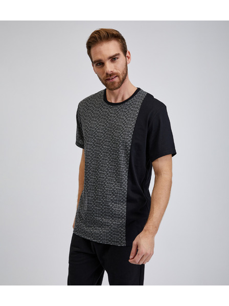 Sam 73 Tricou negru cu model pentru bărbați SAM 73 Paul