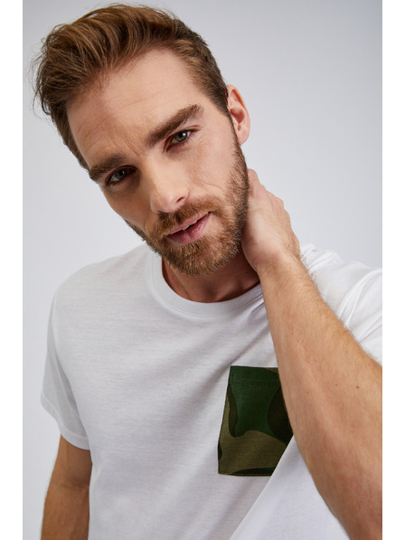 Sam 73 Tricou alb pentru bărbați SAM 73 Sean