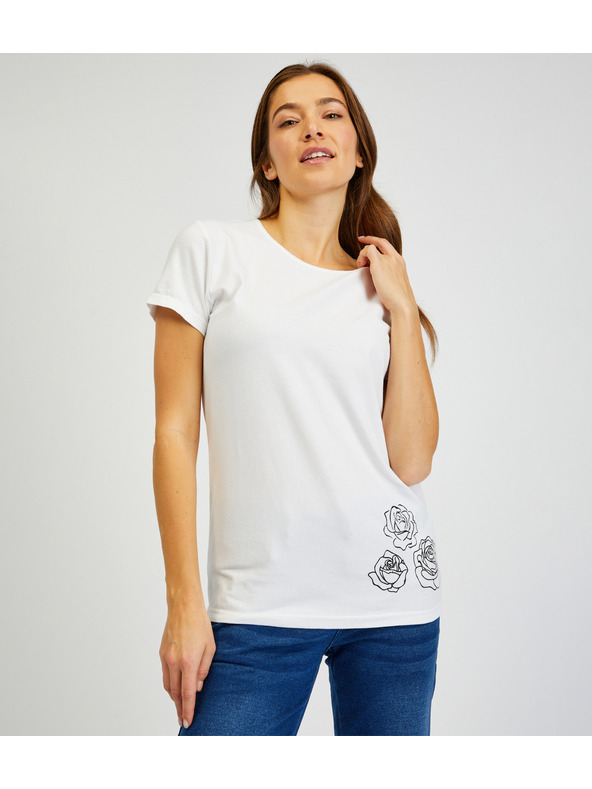 Sam 73 Tricou alb de damă SAM 73 Bethany