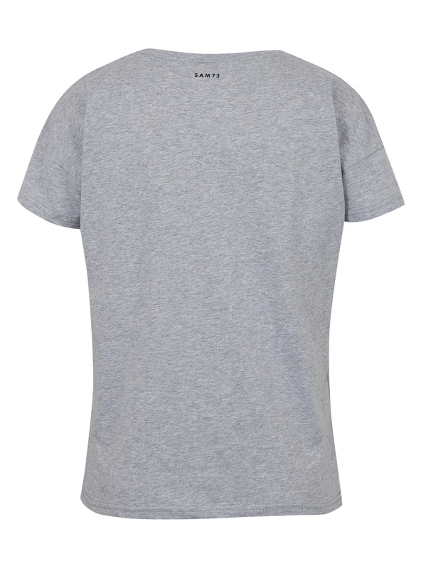 Sam 73 Tricou gri de damă cu buzunar SAM 73 Marie