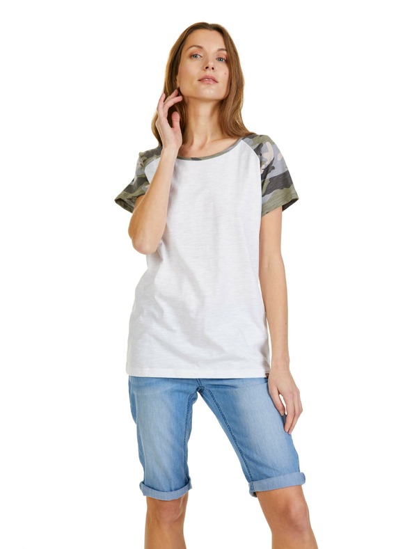 Sam 73 Tricou alb cu model pentru femei SAM 73 Rose