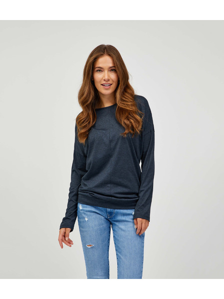 Sam 73 Tricou de bază negru cu mânecă lungă pentru femei SAM 73 Azuka