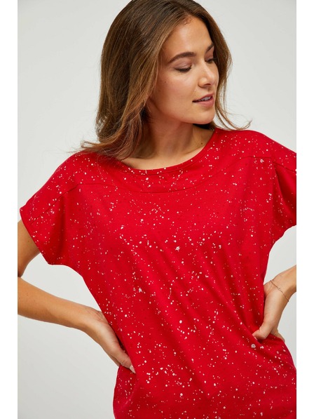 Sam 73 Tricou roșu cu model pentru femei SAM 73 Heqa