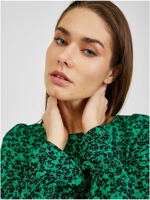 Orsay Bluză florală damă negru-verde ORSAY