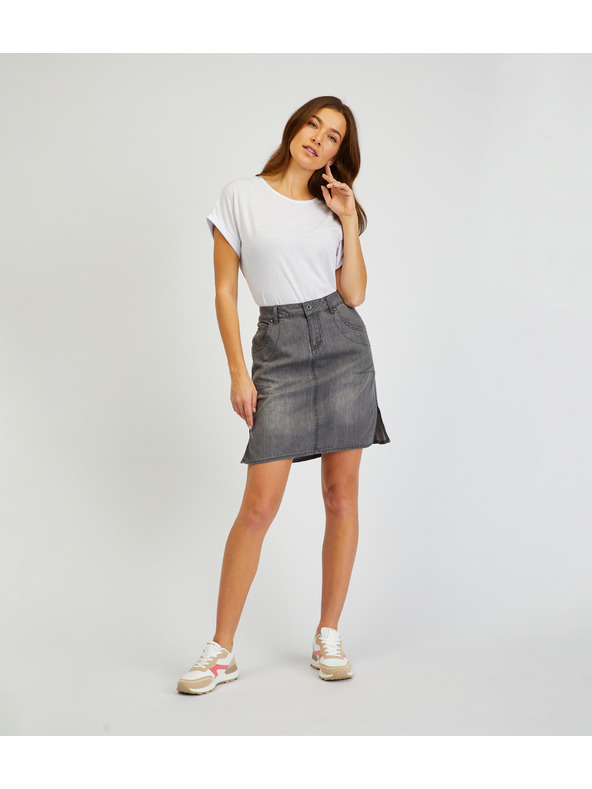 Sam 73 Fustă din denim gri pentru femei SAM73 Gemini
