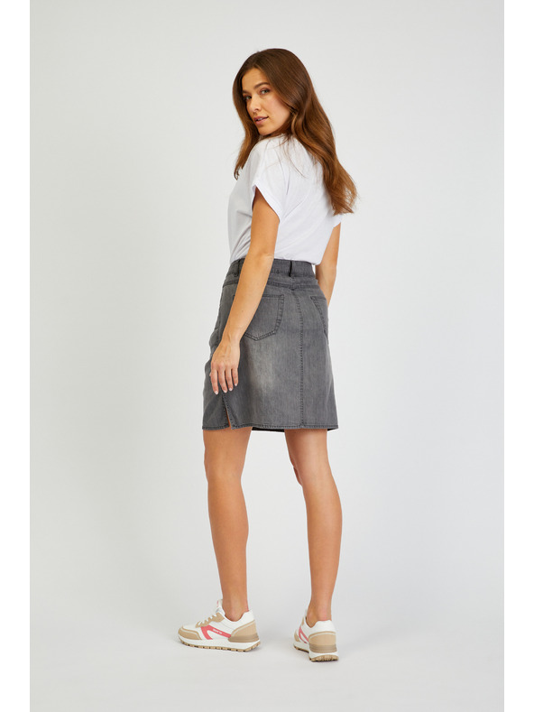 Sam 73 Fustă din denim gri pentru femei SAM73 Gemini