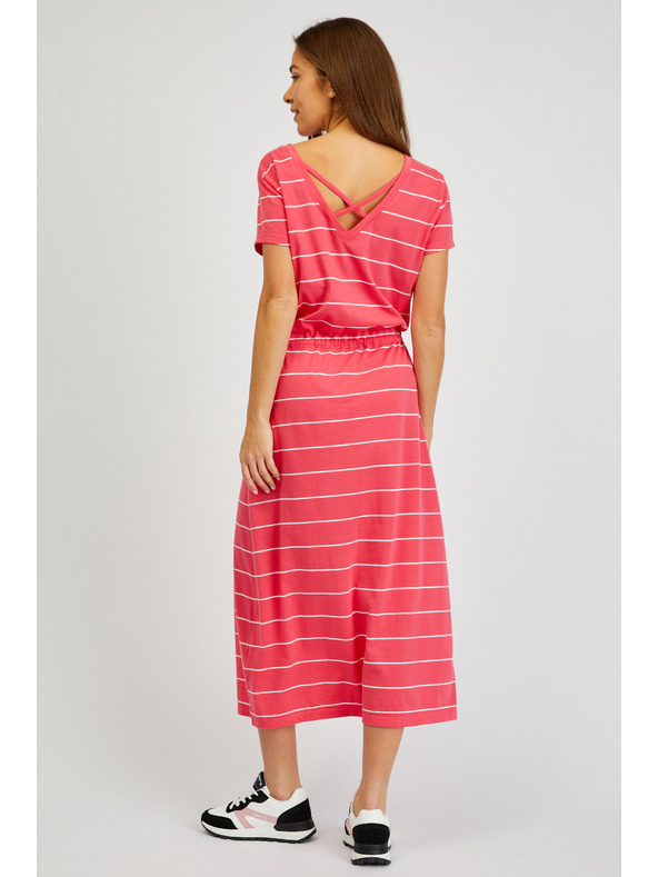 Sam 73 Rochie roșie cu dungi pentru femei SAM73 Columba