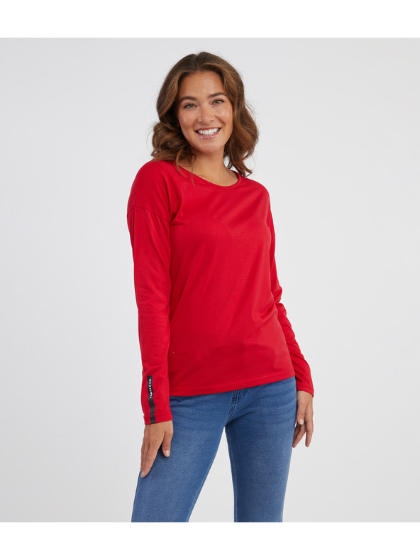 Sam 73 Tricou roșu cu mânecă lungă pentru femei SAM 73 Patty
