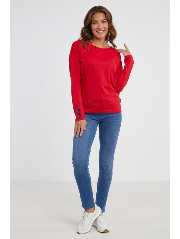 Sam 73 Tricou roșu cu mânecă lungă pentru femei SAM 73 Patty